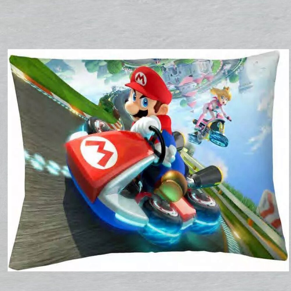 Super Mario Reversible Pillowcase Measures 20 x 30 inches